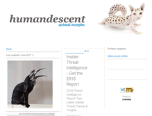 Tablet Screenshot of humandescent.com